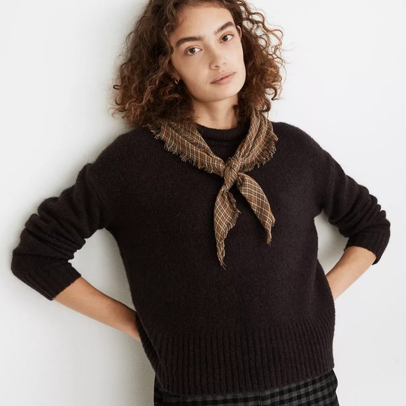 leopard intarsia fulton pullover sweater